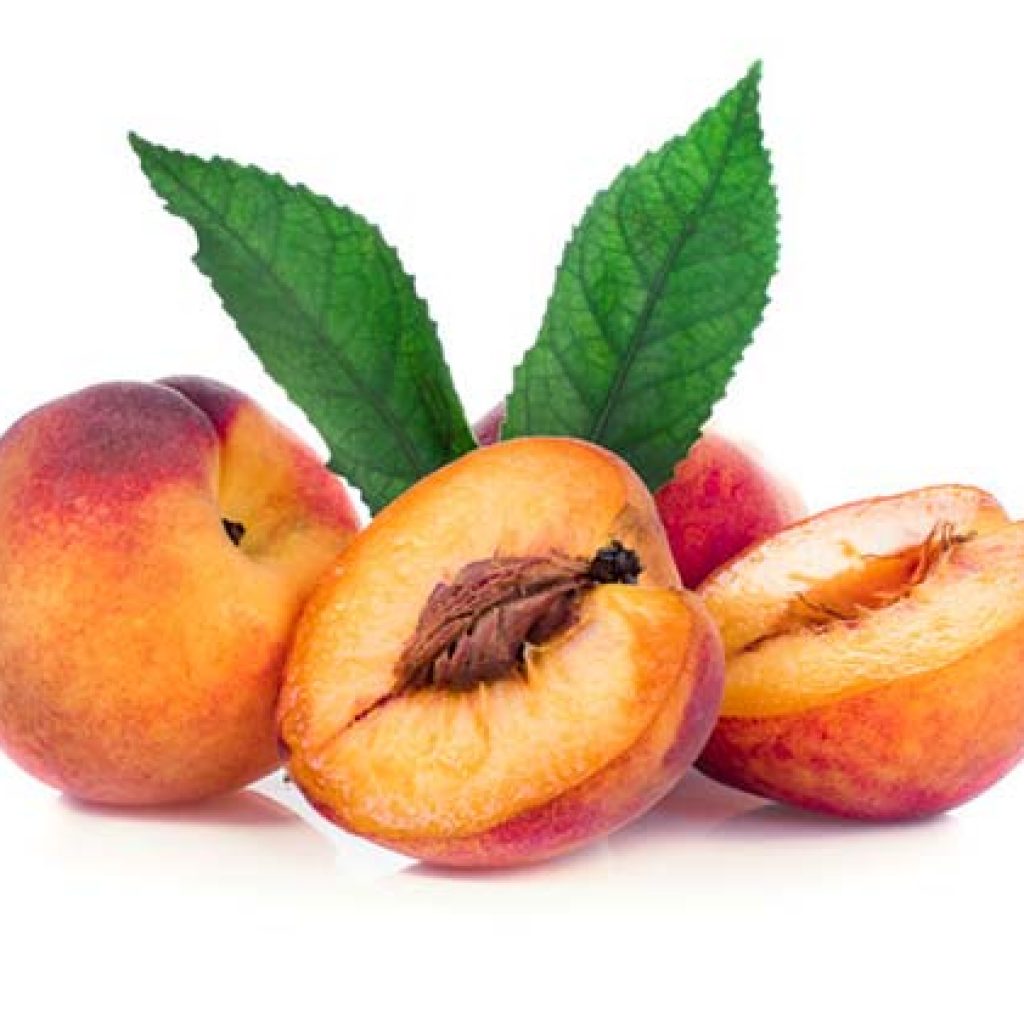 Персик с листиком
